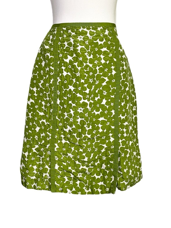 Kate Hill Dresses & Skirts - Kate Hill Vintage Silk Linen Blend Retro Floral Midi Skirt Y2K Boho